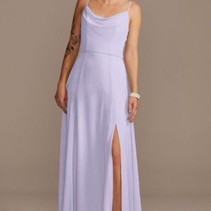 Cowl Neck Chiffon Davids Bridal Bridesmaid Dress